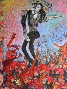 Peinture intitulée "Le Concert des Muta…" par Pampouille, Œuvre d'art originale, Acrylique