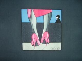 Arte tessile intitolato "Maigret." da Pampouille, Opera d'arte originale, Inchiostro