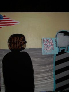 Painting titled "Yes we can.." by Pampouille, Original Artwork, Acrylic