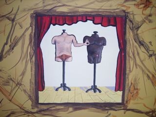 Peinture intitulée "Les frères D." par Pampouille, Œuvre d'art originale, Acrylique