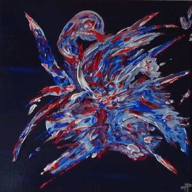 Painting titled "L'oiseau" by Isabelle Pandini, Original Artwork, Acrylic
