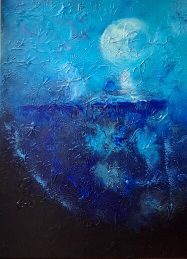 Painting titled "Ocean" by Isabelle Pandini, Original Artwork, Acrylic