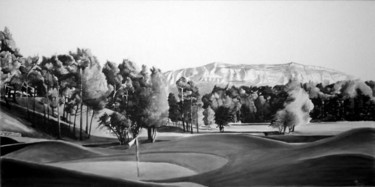 Peinture intitulée "golf de la sainte b…" par David Panis, Œuvre d'art originale, Huile