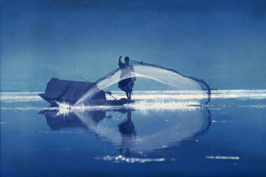 Fotografía titulada "Fishing net" por Panna Jain, Obra de arte original, Fotografía analógica