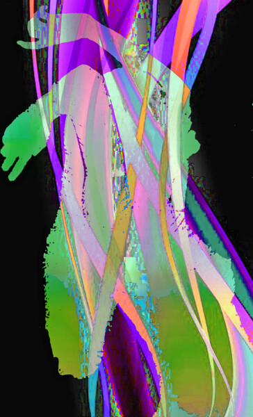 Digitale Kunst mit dem Titel "Colour Shower" von Panna Jain, Original-Kunstwerk, 2D digitale Arbeit