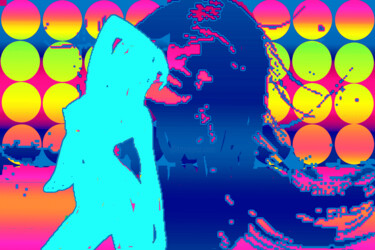 Artes digitais intitulada "Disco Lights" por Panna Jain, Obras de arte originais, Trabalho Digital 2D