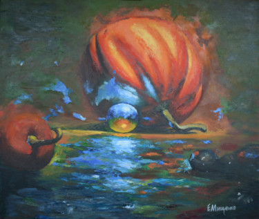 Painting titled "Pumpkins, Canvas, o…" by Pannochki.Art, Original Artwork, Oil