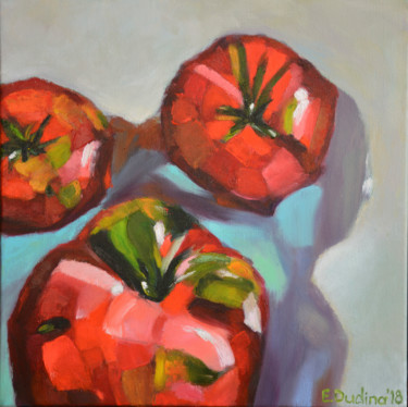 Peinture intitulée "Tomatoes.jpg" par Pannochki.Art, Œuvre d'art originale, Huile
