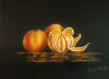 Malerei mit dem Titel "orange" von Panos Kotsomytis, Original-Kunstwerk, Öl