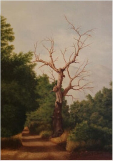 Peinture intitulée "forest" par Panos Kotsomytis, Œuvre d'art originale, Huile