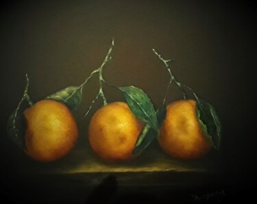 Painting titled "oranges 2" by Panos Kotsomytis, Original Artwork, Oil