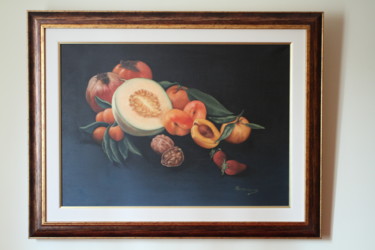 Картина под названием "Fruits" - Panos Kotsomytis, Подлинное произведение искусства, Масло
