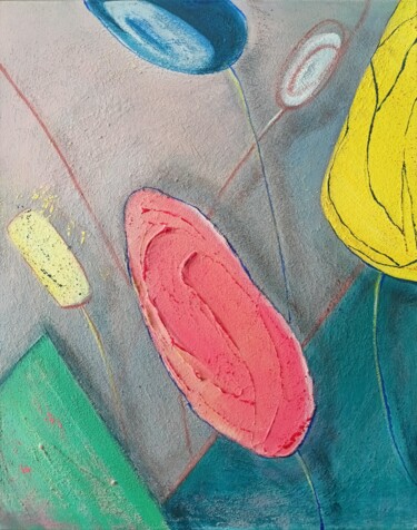 Картина под названием "Untitled" - Hanna Maris, Подлинное произведение искусства, Акрил Установлен на Деревянная рама для но…