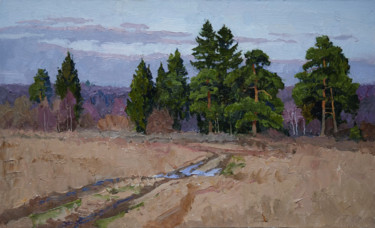 Painting titled "Весной" by Sergey Panteleev, Original Artwork, Oil