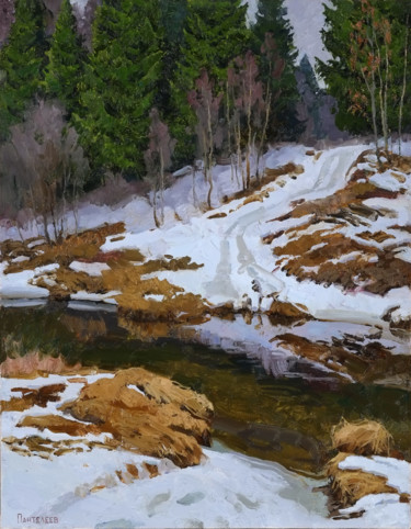 Картина под названием "В горку" - Sergey Panteleev, Подлинное произведение искусства, Масло Установлен на Деревянная рама дл…