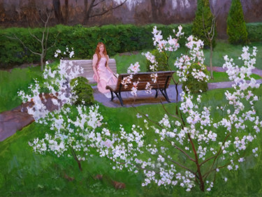 Картина под названием "Юность" - Sergey Panteleev, Подлинное произведение искусства, Масло Установлен на Деревянная рама для…