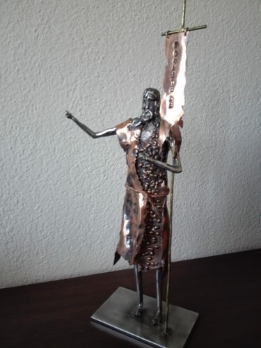 Escultura titulada "saint-john-the-bapt…" por Macko, Obra de arte original, Metales