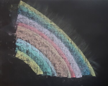 Pittura intitolato "arcobaleno" da Paobel, Opera d'arte originale, Gesso
