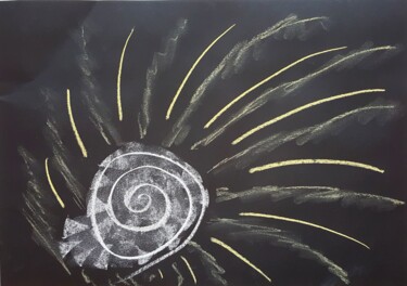 Painting titled "la forma del sole" by Paobel, Original Artwork, Chalk