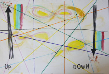 Pittura intitolato "Up&down" da Paobel, Opera d'arte originale, Acrilico