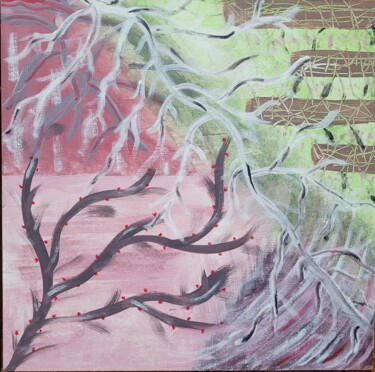 Painting titled "Branches" by Paobel, Original Artwork, Acrylic