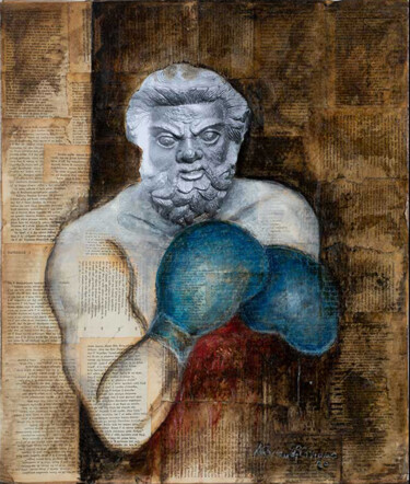 Pintura titulada "Eracle" por Paola Alviano Glaviano, Obra de arte original, Oleo Montado en Bastidor de camilla de madera