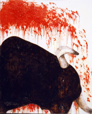 Pittura intitolato "La dignità sconfitta" da Paola Alviano Glaviano, Opera d'arte originale, Olio Montato su Telaio per bare…