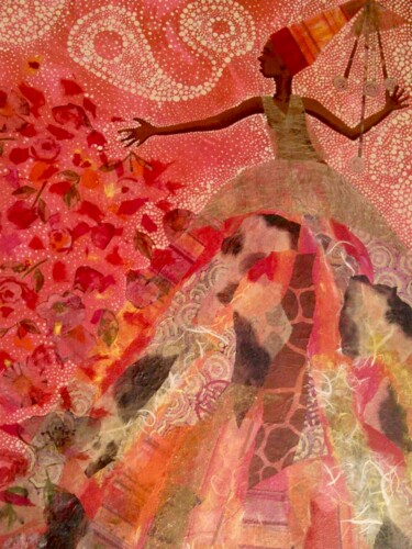 Картина под названием "La fée aux fleurs" - Paola Korga, Подлинное произведение искусства