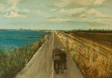 Pittura intitolato "Una passeggiata" da Paola Greco, Opera d'arte originale, Acrilico
