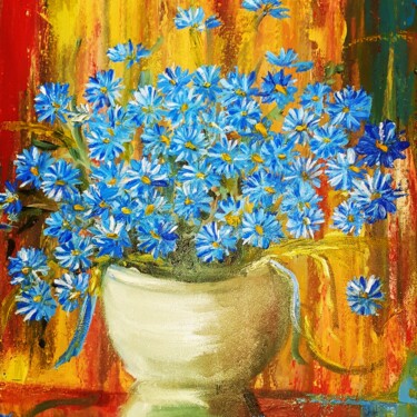 Pittura intitolato "Vase" da Paola Hochlander, Opera d'arte originale, Olio