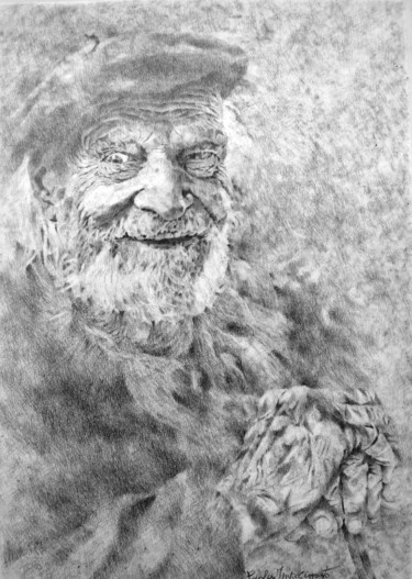 Drawing titled "TRIBUTE TO GIUSEPPE…" by Paola Imposimato, Original Artwork, Pencil