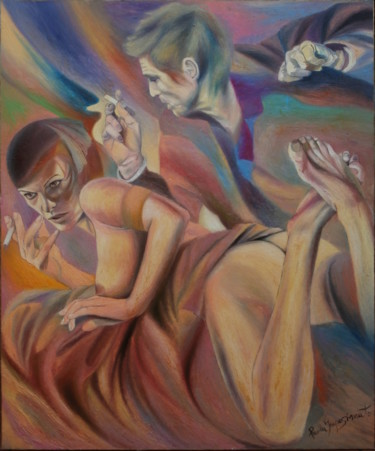 Ζωγραφική με τίτλο "DREAM OF A WINTER N…" από Paola Imposimato, Αυθεντικά έργα τέχνης, Λάδι Τοποθετήθηκε στο Ξύλινο φορείο σ…