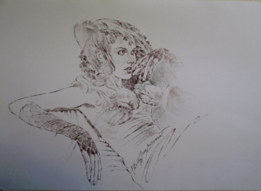 Drawing titled "SEDUCTION" by Paola Imposimato, Original Artwork, Ink