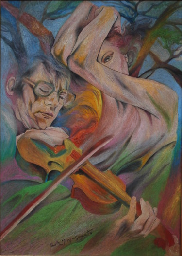 Pittura intitolato "TO YOU" da Paola Imposimato, Opera d'arte originale, Olio Montato su Telaio per barella in legno