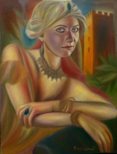 Painting titled "THE BEAUTIFUL MARSI…" by Paola Imposimato, Original Artwork, Oil Mounted on Wood Stretcher frame