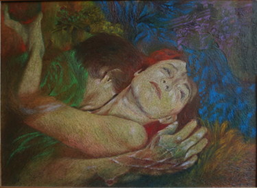 Pittura intitolato "MYSTERY IN THE EYES" da Paola Imposimato, Opera d'arte originale, Olio