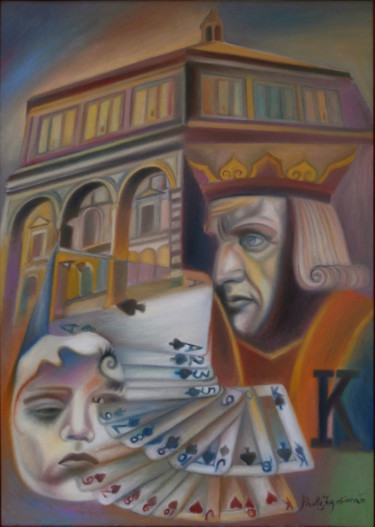 Pintura titulada "VIGIL OF SAINT JOHN" por Paola Imposimato, Obra de arte original, Oleo Montado en Bastidor de camilla de m…
