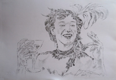Disegno intitolato "THE PARTY" da Paola Imposimato, Opera d'arte originale, Inchiostro