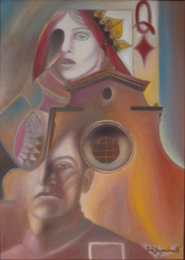 Pintura titulada "MAGIC IN SANTO SPIR…" por Paola Imposimato, Obra de arte original, Oleo Montado en Bastidor de camilla de…