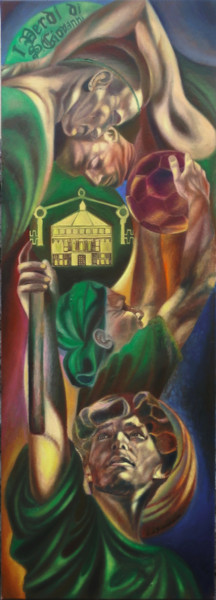Pittura intitolato "HISTORICAL SOCCER F…" da Paola Imposimato, Opera d'arte originale, Olio Montato su Telaio per barella in…