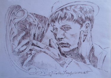 Drawing titled "MOMENTS" by Paola Imposimato, Original Artwork, Ink