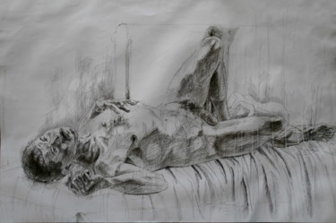 Drawing titled "INSOMNIA" by Paola Imposimato, Original Artwork, Ink