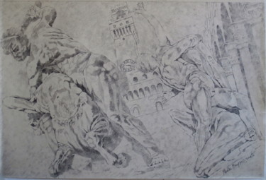 Drawing titled "FROM THE LOGGIA DEI…" by Paola Imposimato, Original Artwork, Pencil