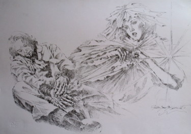 Рисунок под названием "THE HOMELESS MAN'S…" - Paola Imposimato, Подлинное произведение искусства, Чернила