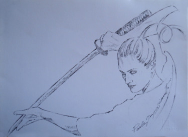 Tekening getiteld "KATANA" door Paola Imposimato, Origineel Kunstwerk, Inkt