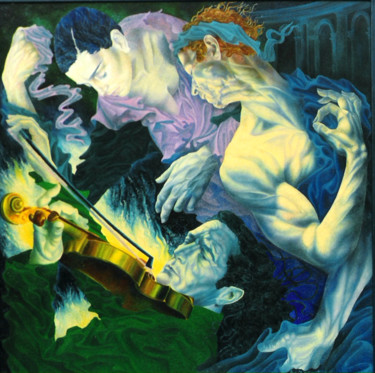 Pittura intitolato "THE MAGIC OF STRAVI…" da Paola Imposimato, Opera d'arte originale, Olio Montato su Pannello di legno