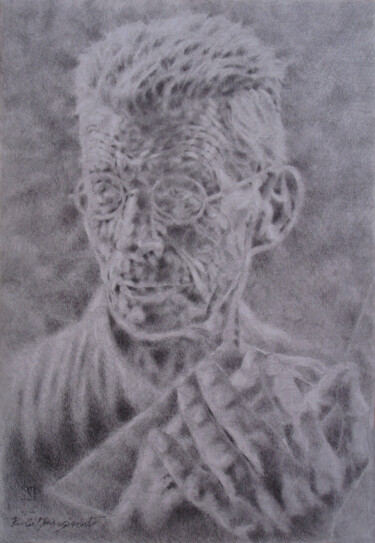 Drawing titled "TRIBUTE TO SAMUEL B…" by Paola Imposimato, Original Artwork, Pencil
