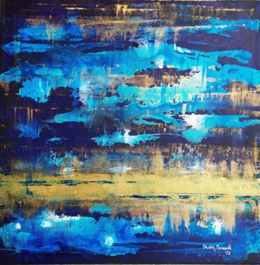 "Blu e oro" başlıklı Tablo Paola Morandi tarafından, Orijinal sanat, Akrilik