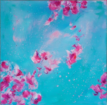 Картина под названием "Roses 2" - Paola Morandi, Подлинное произведение искусства, Акрил Установлен на Деревянная рама для н…