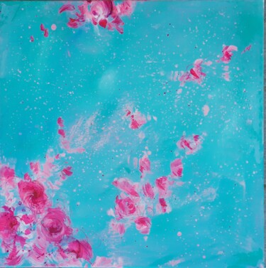 Картина под названием "Roses 4" - Paola Morandi, Подлинное произведение искусства, Акрил Установлен на Деревянная рама для н…